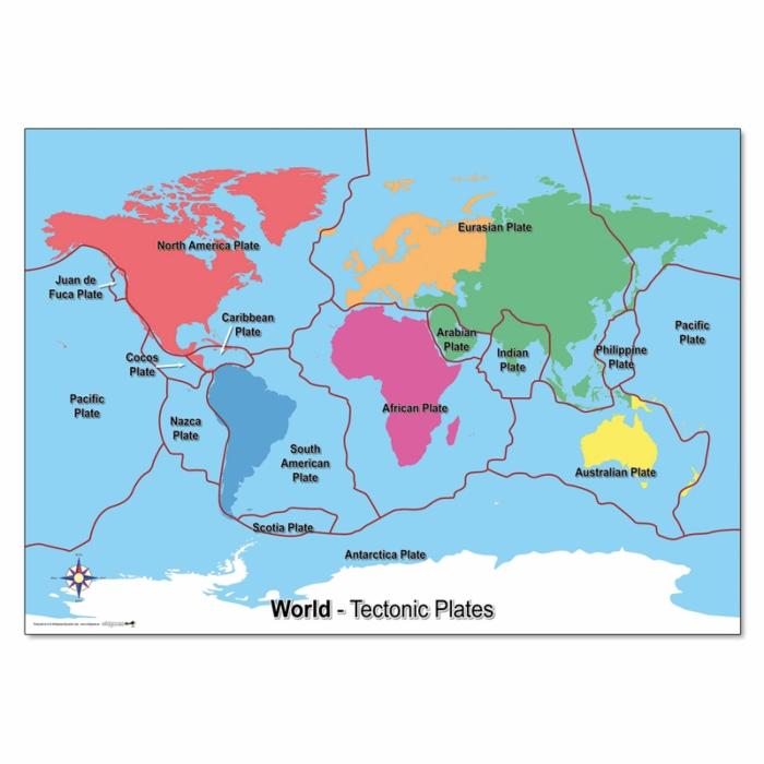 Tectonic plates map worksheet answer key