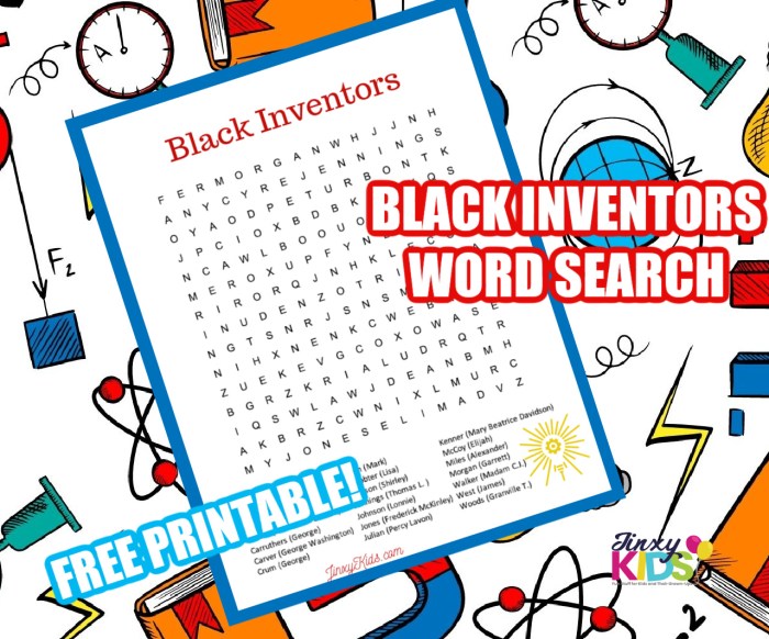 Inventors challenge word search answers