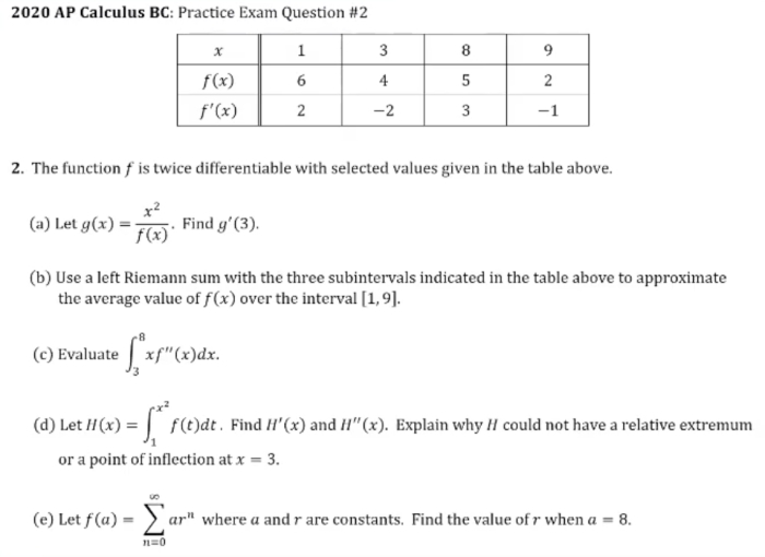 Ap calculus bc frq 2017 answers