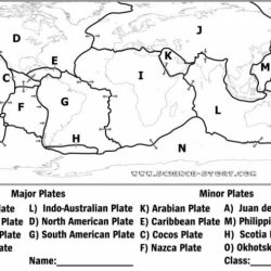 Tectonic plates map worksheet answer key